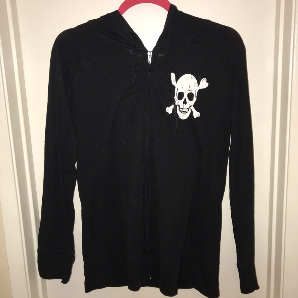 Zipper-front hoodie